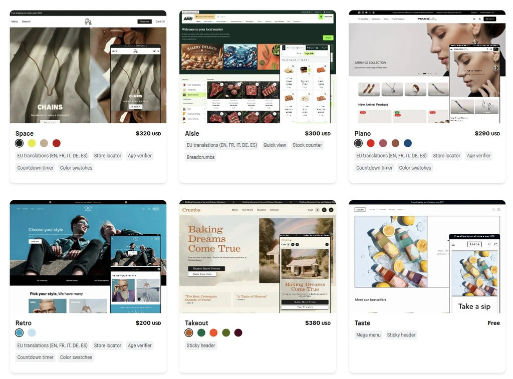 500+ Shopify Themes and Templates